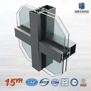 Factory 6000s Extrusion Aluminium Visible Curta...