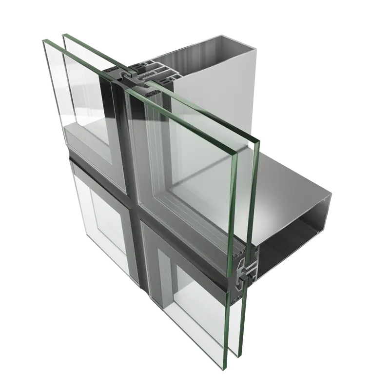 Good quality Aluminium Window And Curtain Wall - Factory 6000s Extrusion Aluminium Visible Curtain Wall Profiles – Ruiqifeng