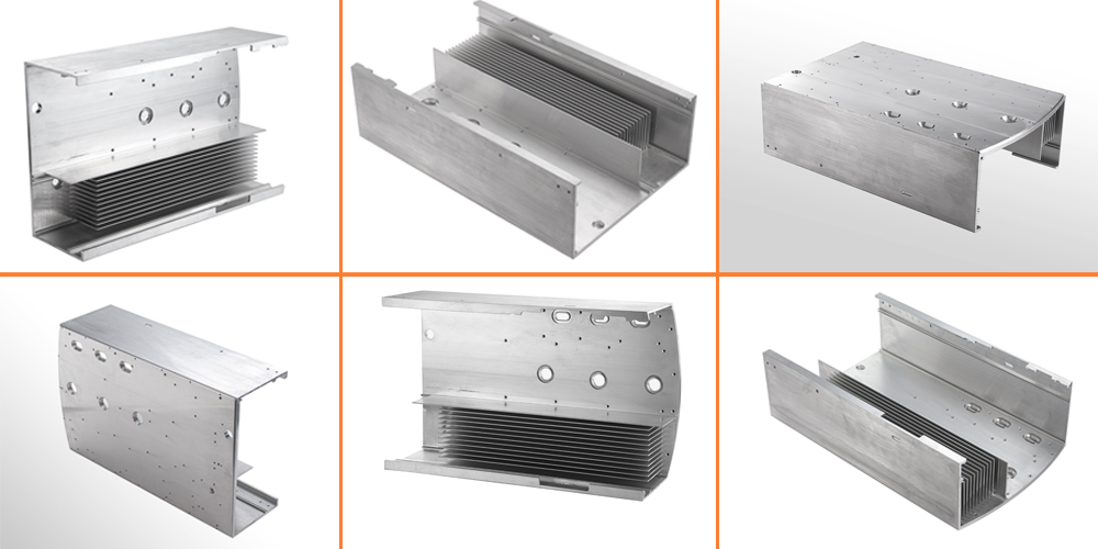 7-Extruded Aluminum Heat sink For Photovoltaic Inverter( 310x70x478mm)