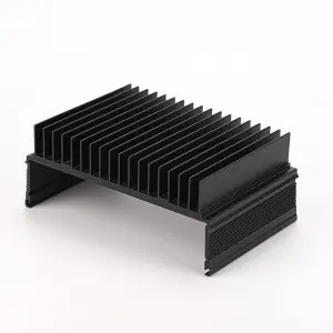 Black Anodized Aluminum Extruded Heat Sink