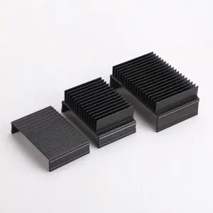 Black Anodized Aluminum Extruded Heat Sink