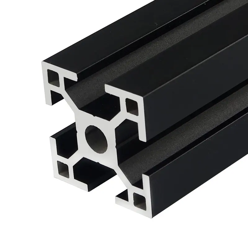 T-Slot Aluminium Profile-3030-t-slot-type-matt-black
